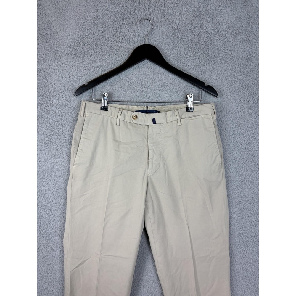 Incotex Pants Mens 33x27 Beige Royal Batavia Classic Fit Stretch Chino Casual
